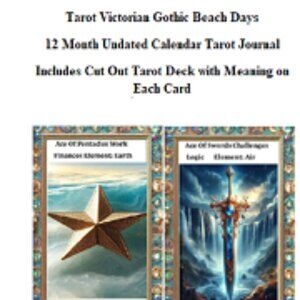 Tarot Victorian Gothic Beach Days  12 Month Undated Calendar Tarot Journal